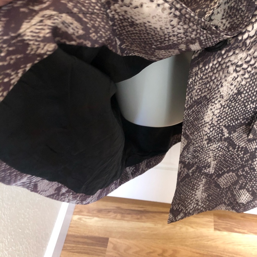 Inc Python Print Trench Coat - Size Medium - image 6